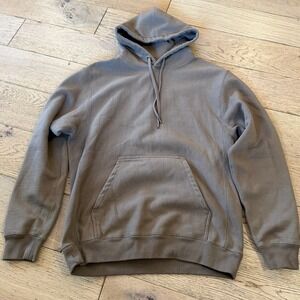 Maison Article Shoe Palace Hoodie Brown Fleece Pullover Large L Solid (1226)